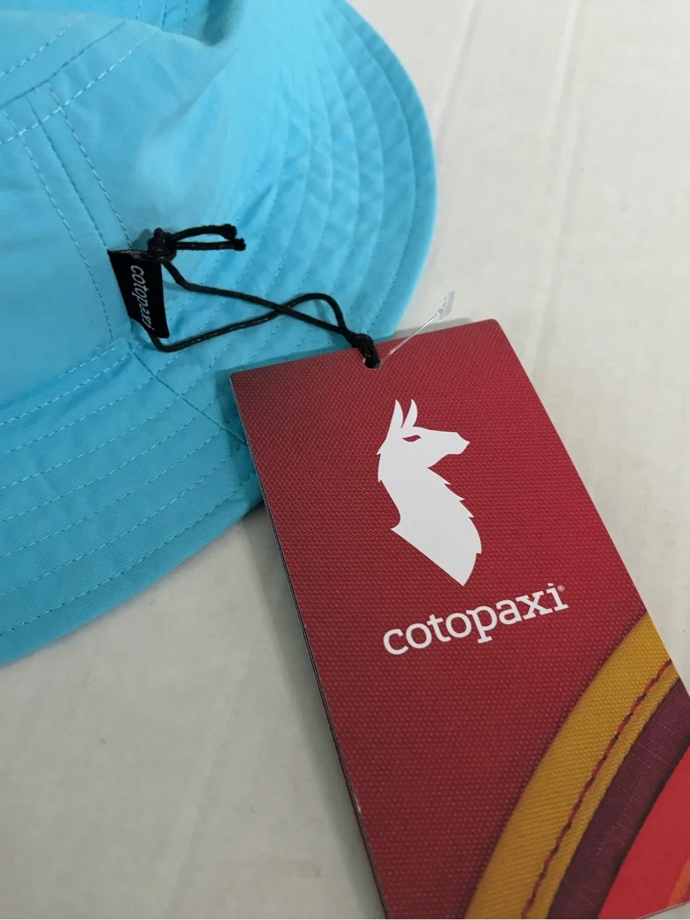 New! Cotopaxi Kids Bucket Hat Nylon Llama Logo Color Blue Sky One Size lightweig